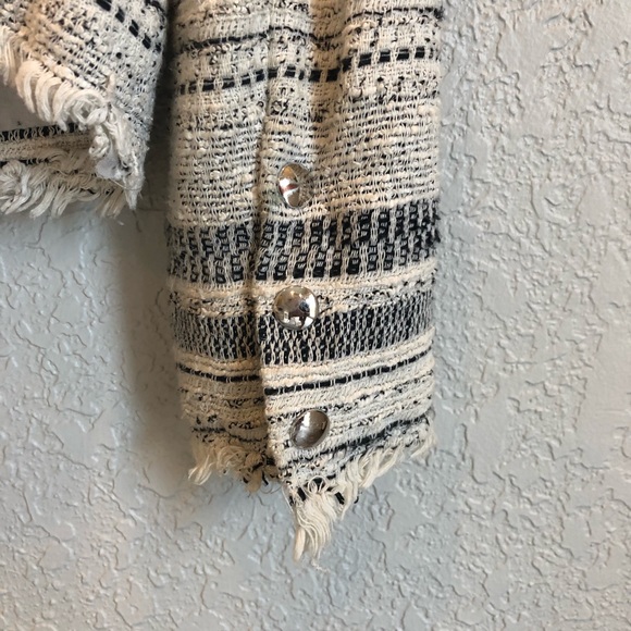 Iro Lizzie Women’s Jacket in White and Black, size 2 or size Small - Picture 5 of 8